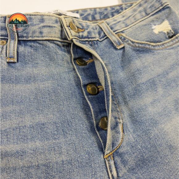 Taylor Hill Joes Jeans Med Wash Distressed High Rise Straight Women Size W27 - Picture 7 of 16